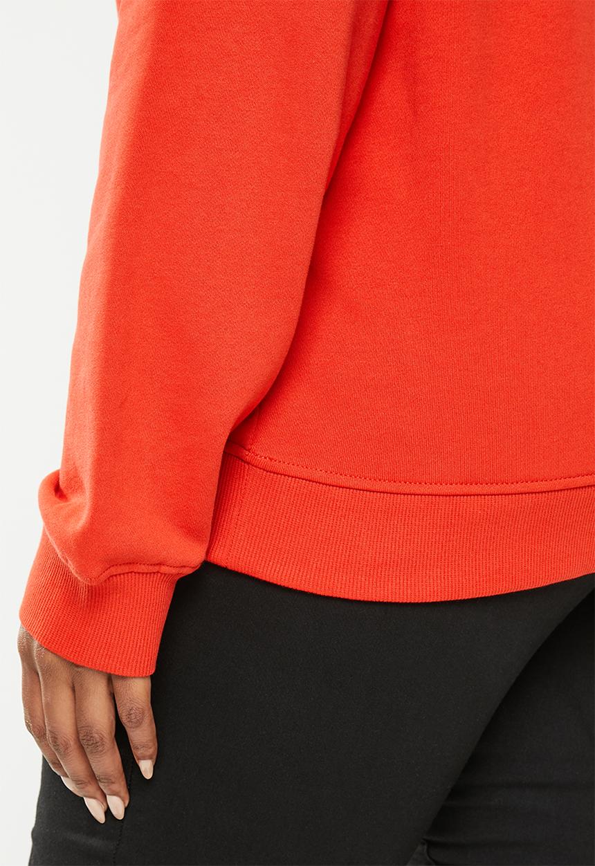 POLO - Plus women quarter zip long sleeve  sweater - red