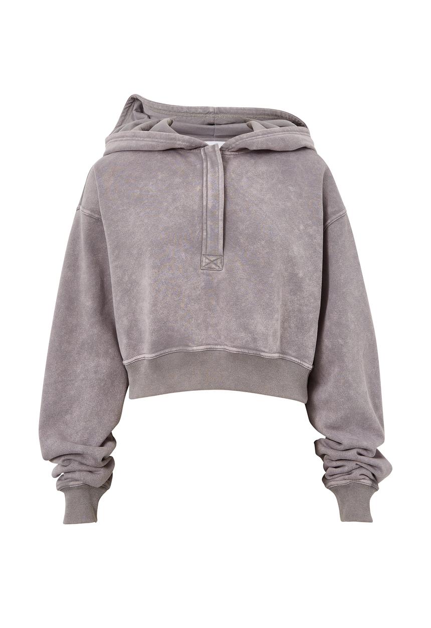 Supré  - Polly cropped hoodie - washed cement grey