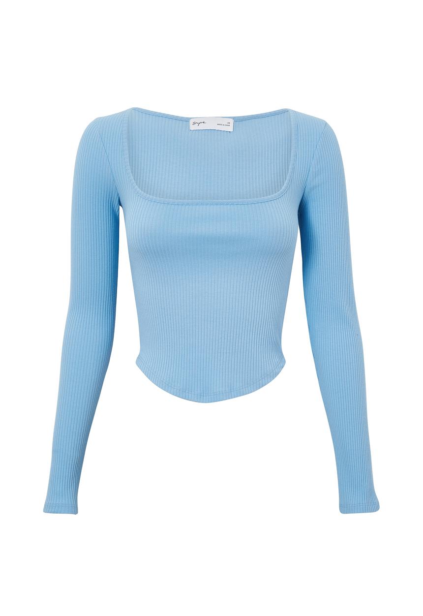 Supré  - Piper long sleeve top - cali blue