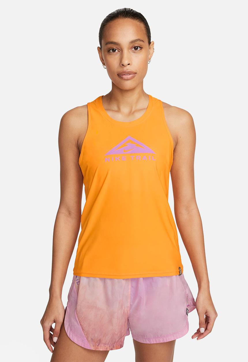 Nike - W nk df trail tank - sundial/rush fuchsia