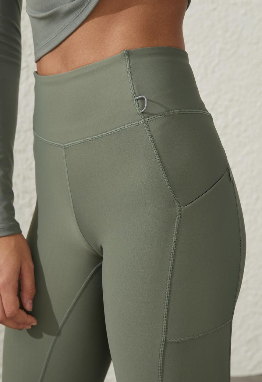 Cotton On - Premium fleece lined full length tight - winter khaki