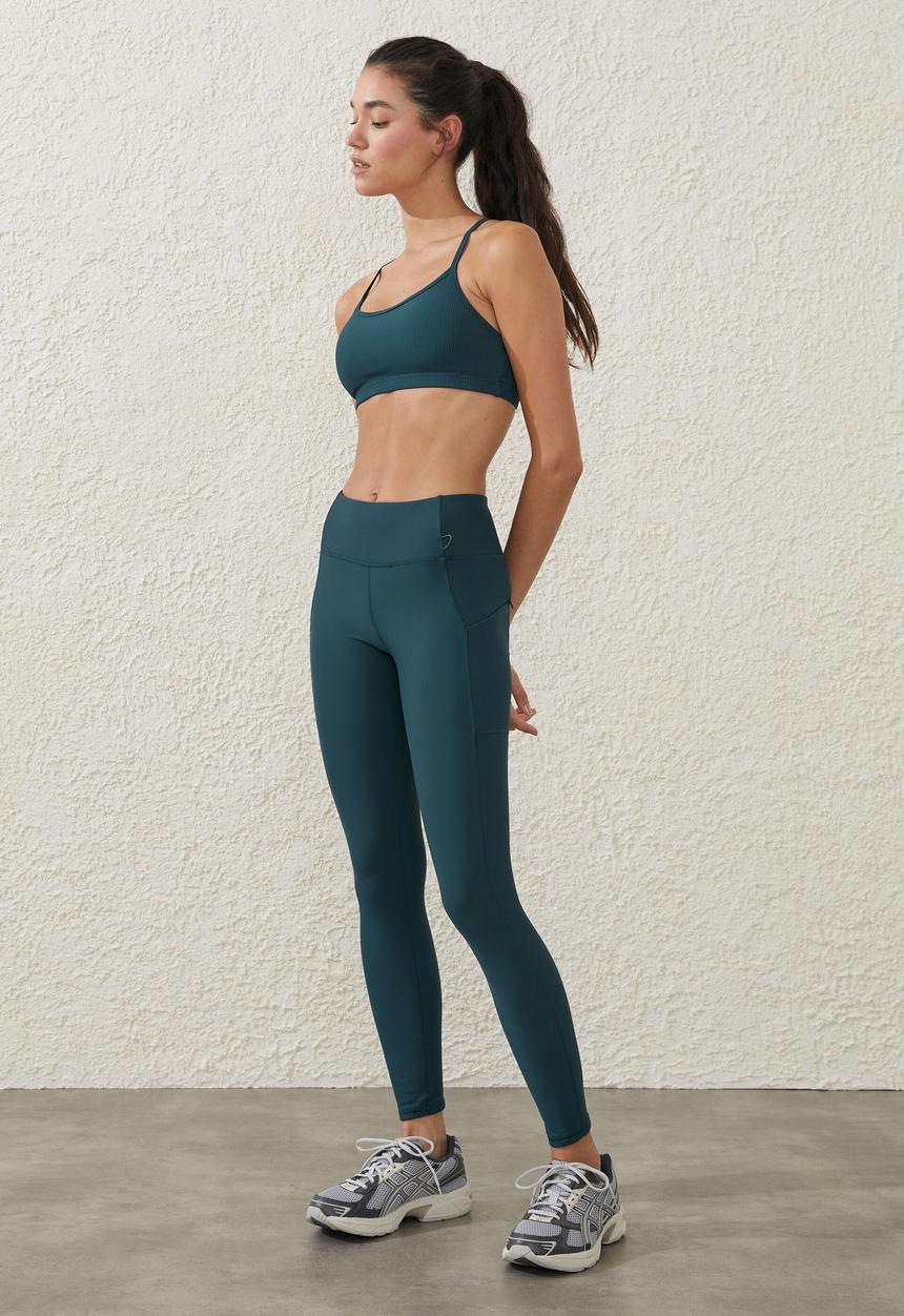 Cotton On - Premium fleece lined full length tight - pine tree