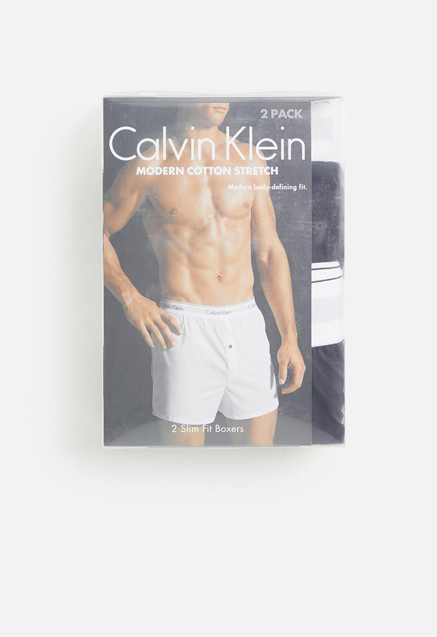 Calvin Klein - 2 pack slim fit boxers - black