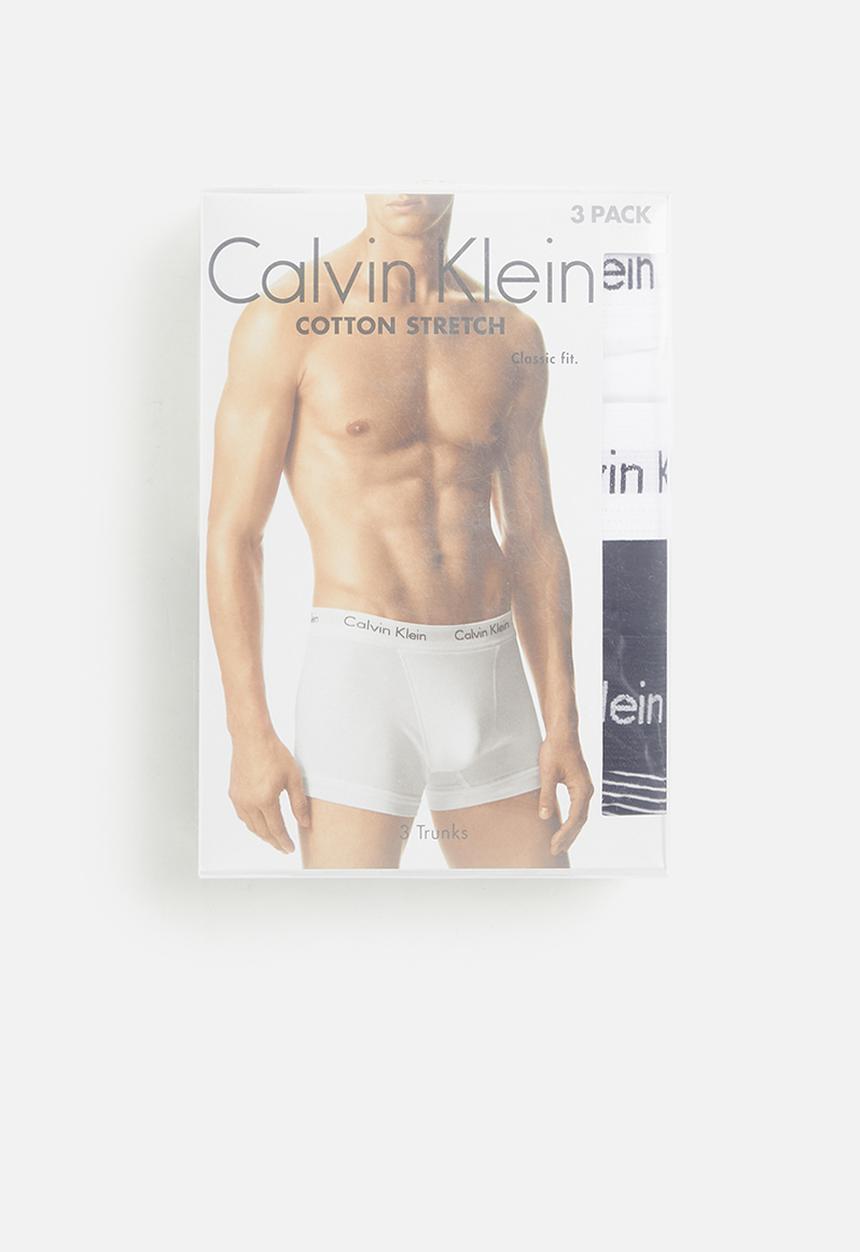 Calvin Klein - 3 pack trunks - white/black