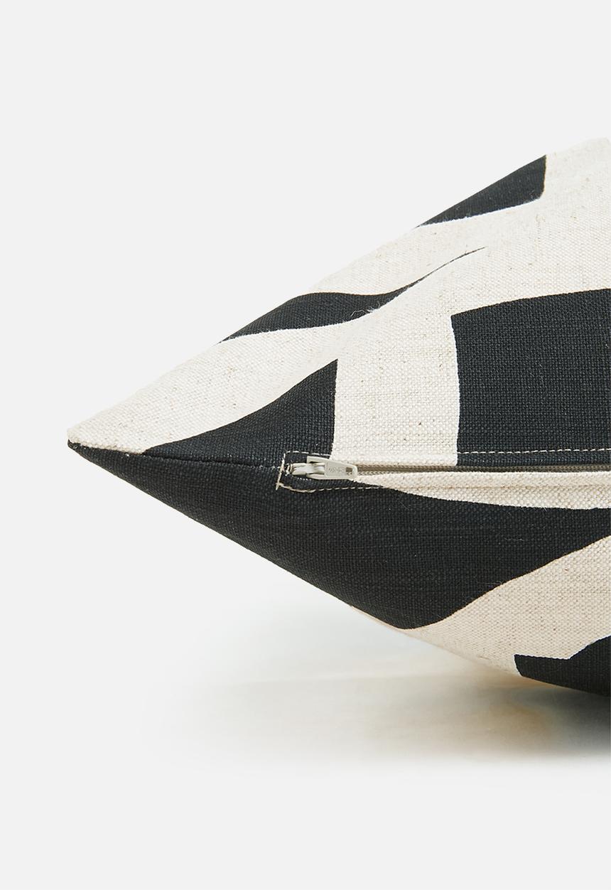 Sixth Floor - Hemming cushion cover - black & natural