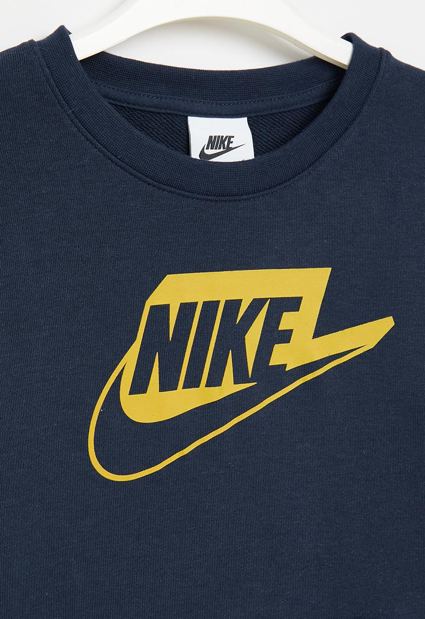 Nike - B nsw club ssnl aop ft crew - midnight navy