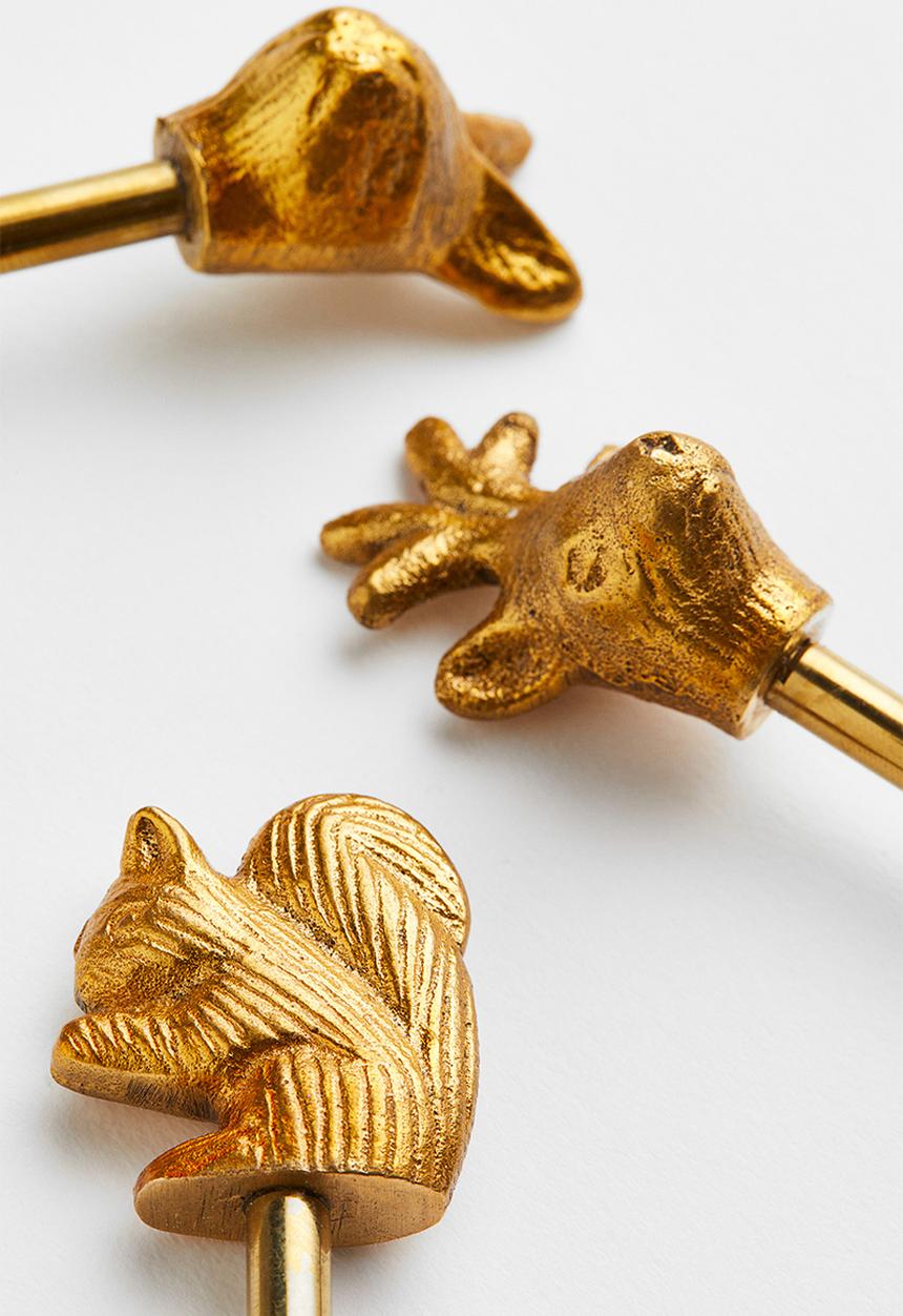 H&M - 3-pack teaspoons - gold-coloured
