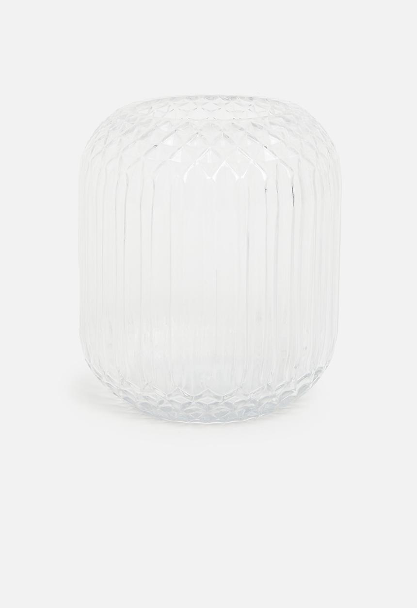 Silk By Design - Round glass vase - clear