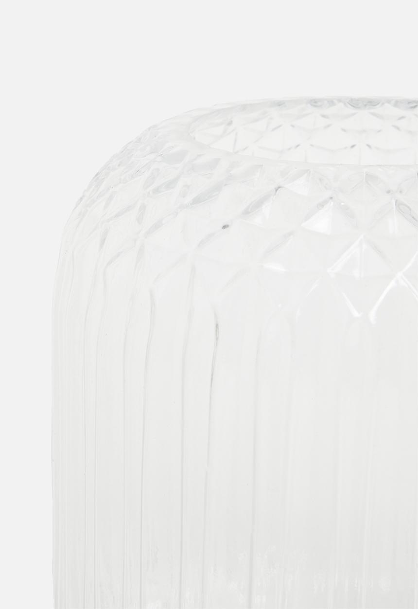 Silk By Design - Round glass vase - clear