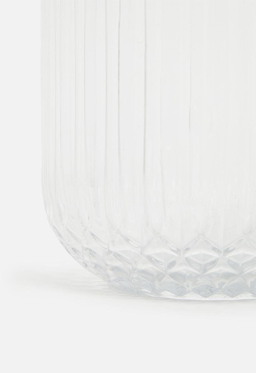 Silk By Design - Round glass vase - clear