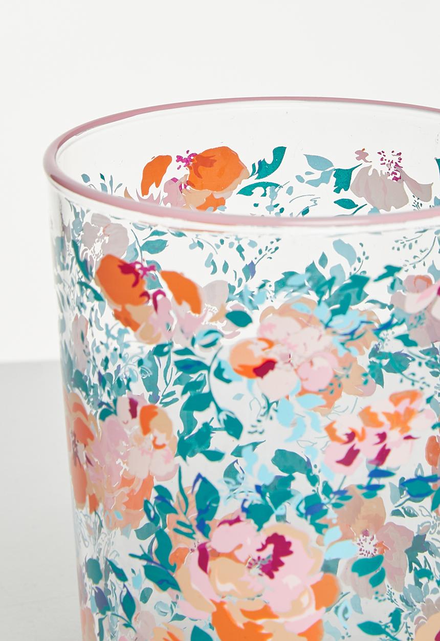 Excellent Houseware - Daisy glass set of 4 - multi