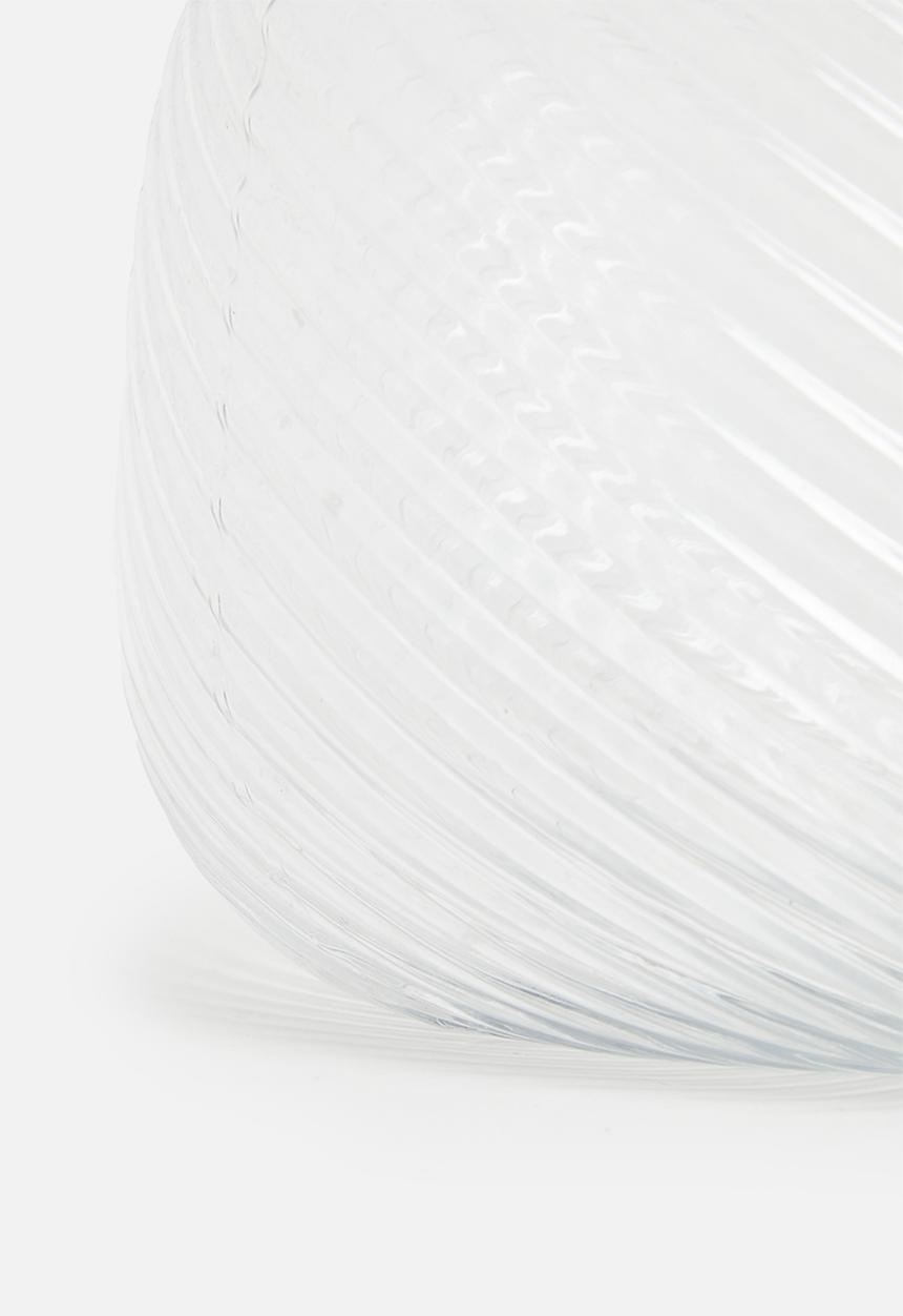 Silk By Design - Round spiral vase - clear