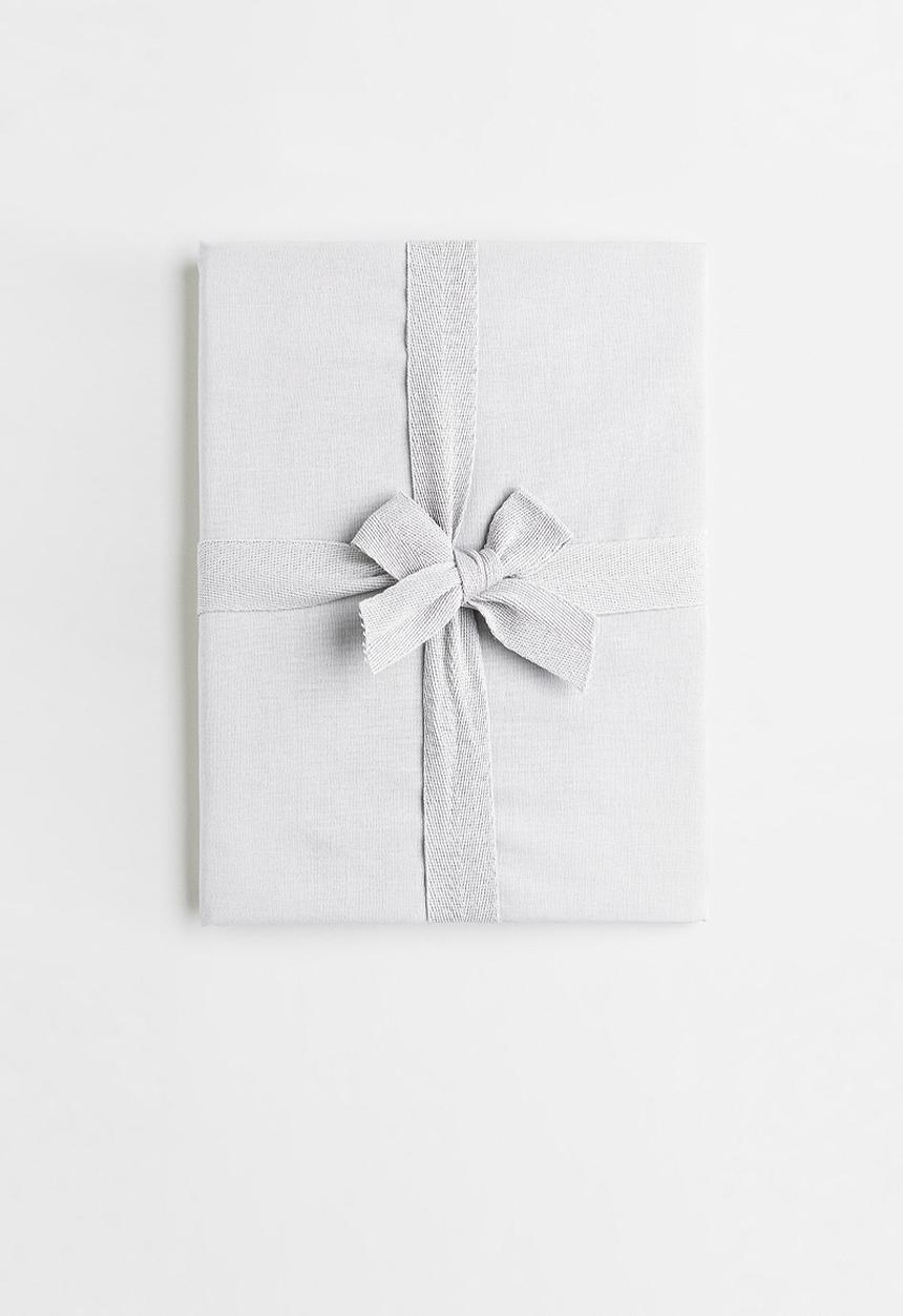 H&M - Cotton pillowcase - light grey