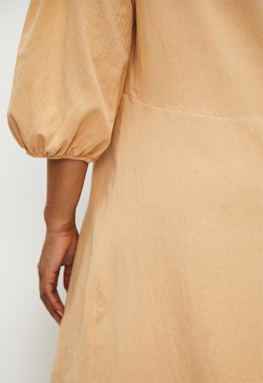 Superbalist - Volume tunic dress with eyelet detail - ochre1
