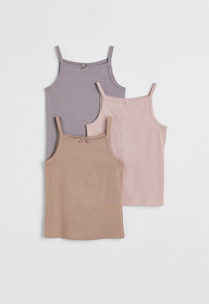 H&M - 3-Pack jersey vest tops - multi