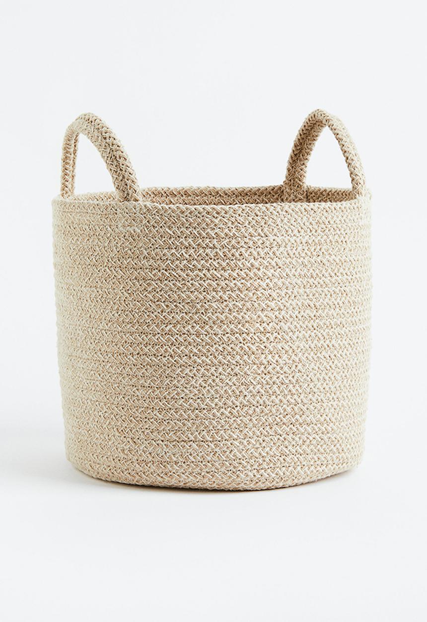 H&M - Cotton storage basket - light beige