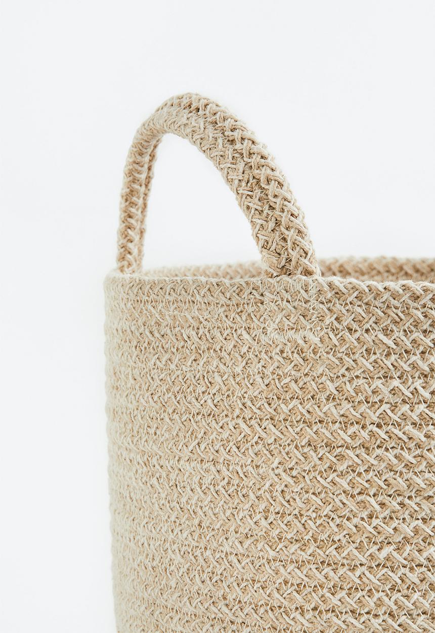 H&M - Cotton storage basket - light beige