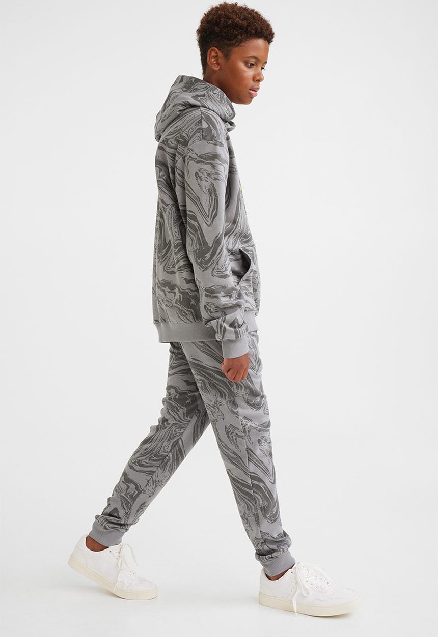 H&M - Joggers - grey/marble-patterned