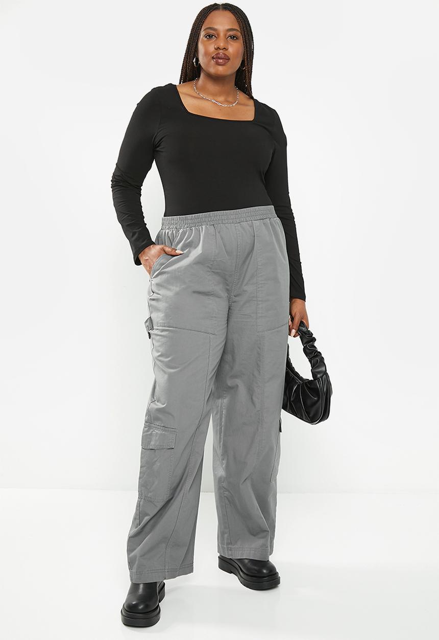 Cotton On - Plus quinn cargo pant - charcoal