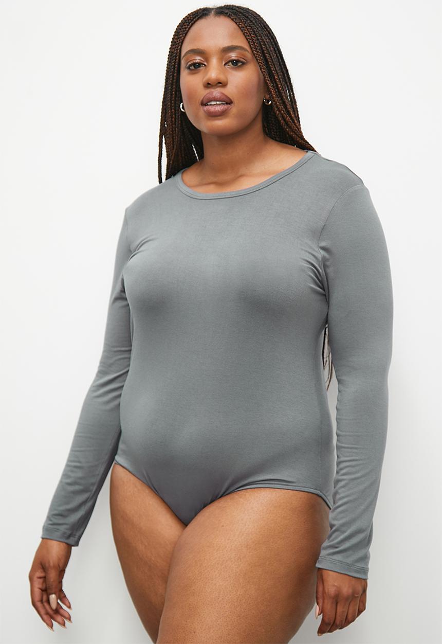 Superbalist - 2 pack crew neck bodysuit - grey and soft pink