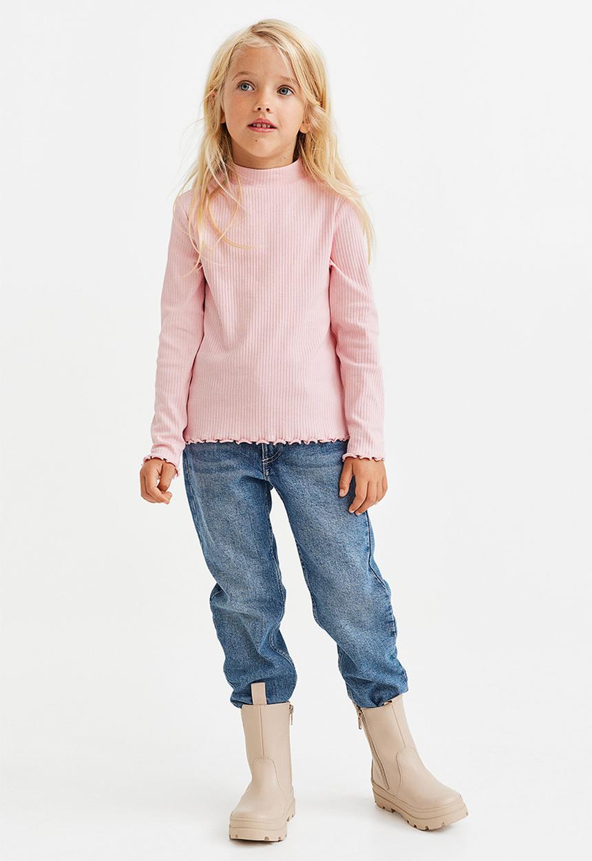 H&M - 2-Pack polo-neck tops - pink/dark red