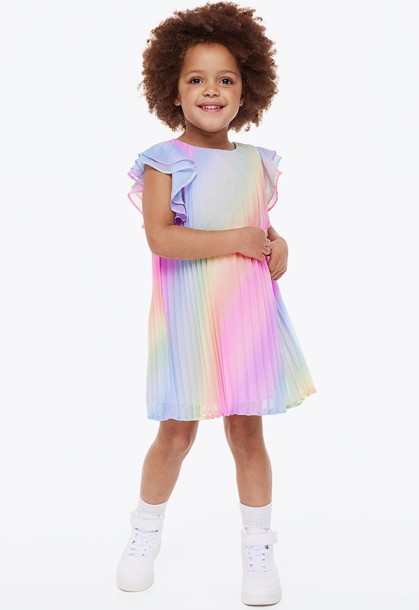 H&M - Pleated a-line dress - multi