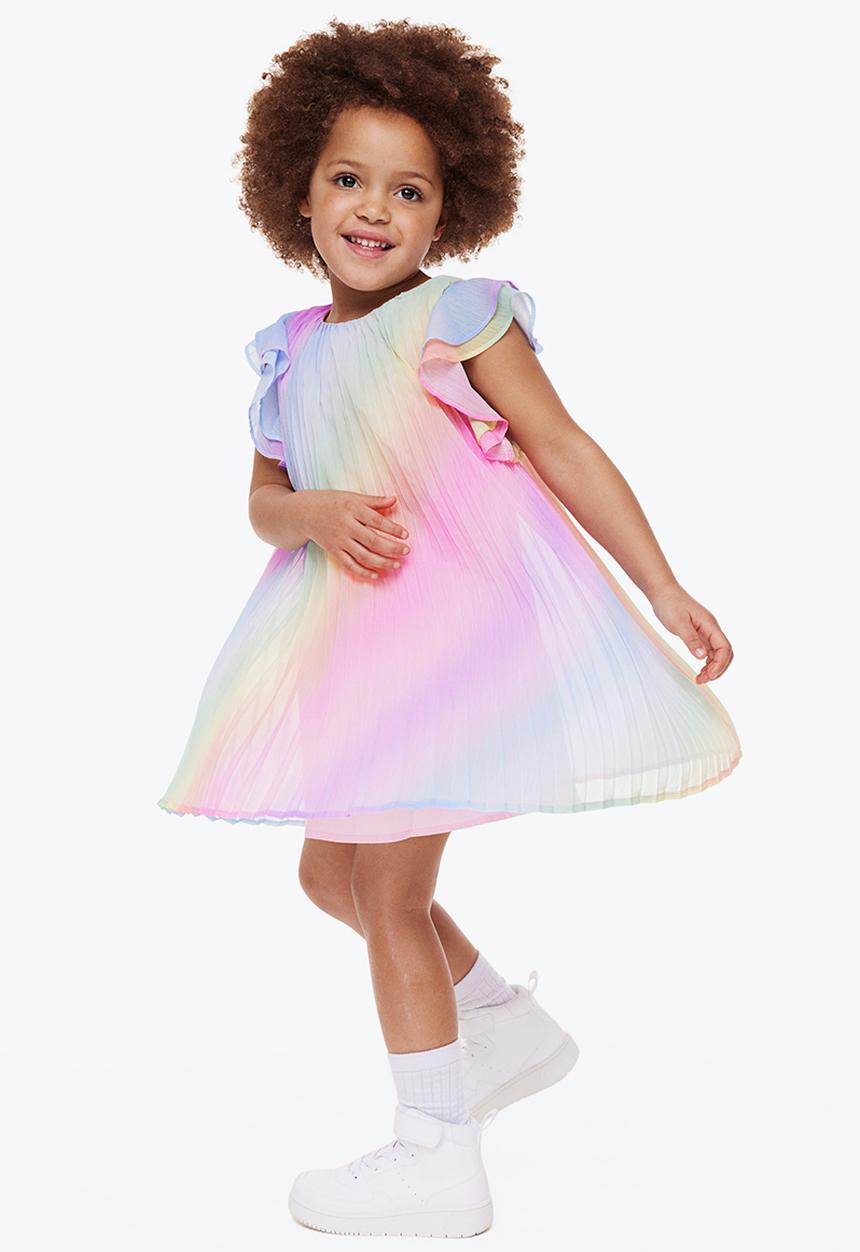 H&M - Pleated a-line dress - multi
