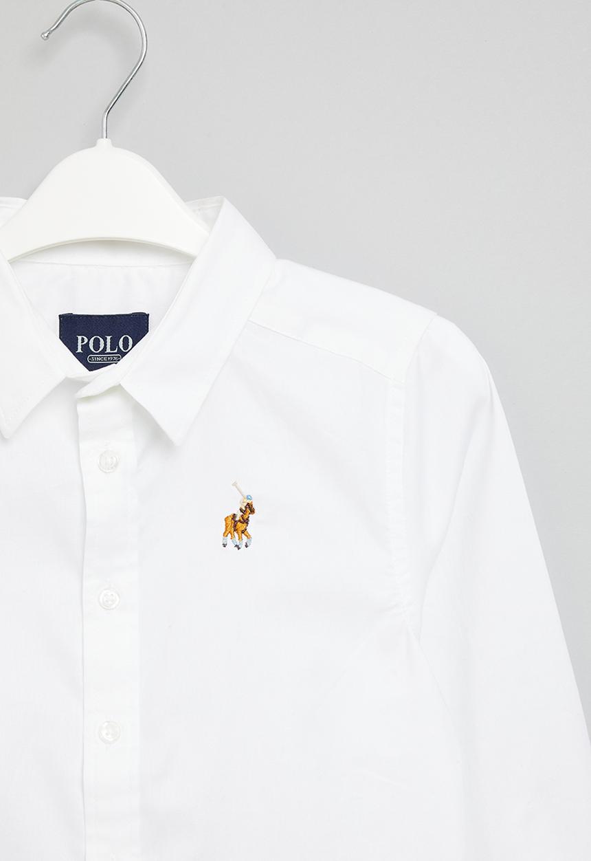 POLO - Boys nicholas ls shirt - white