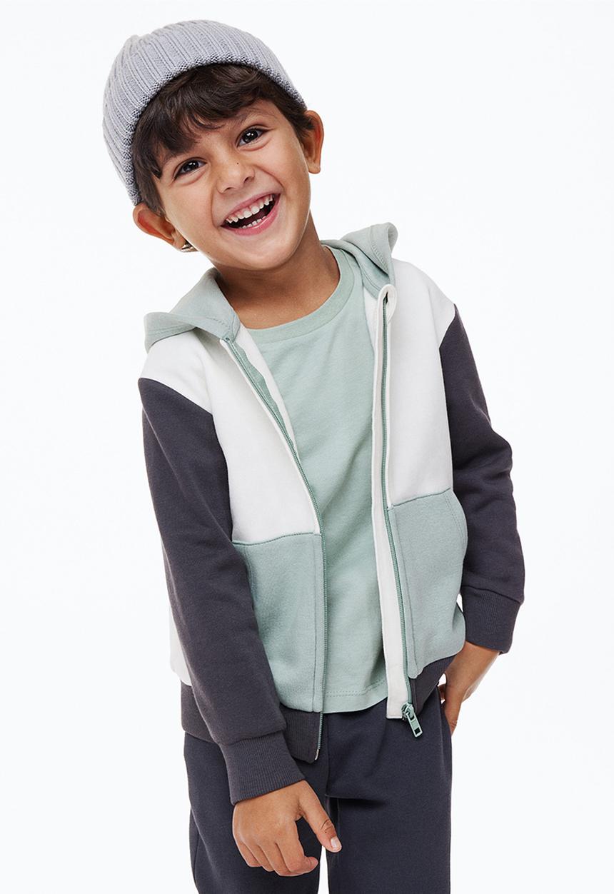 H&M - Hooded jacket - white/block-coloured