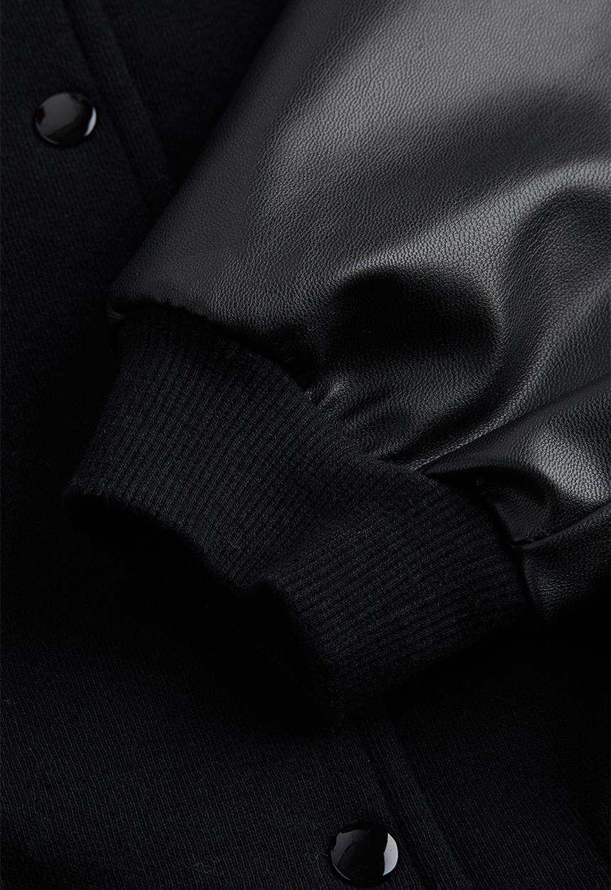 H&M - Oversized baseball jacket - black/always care