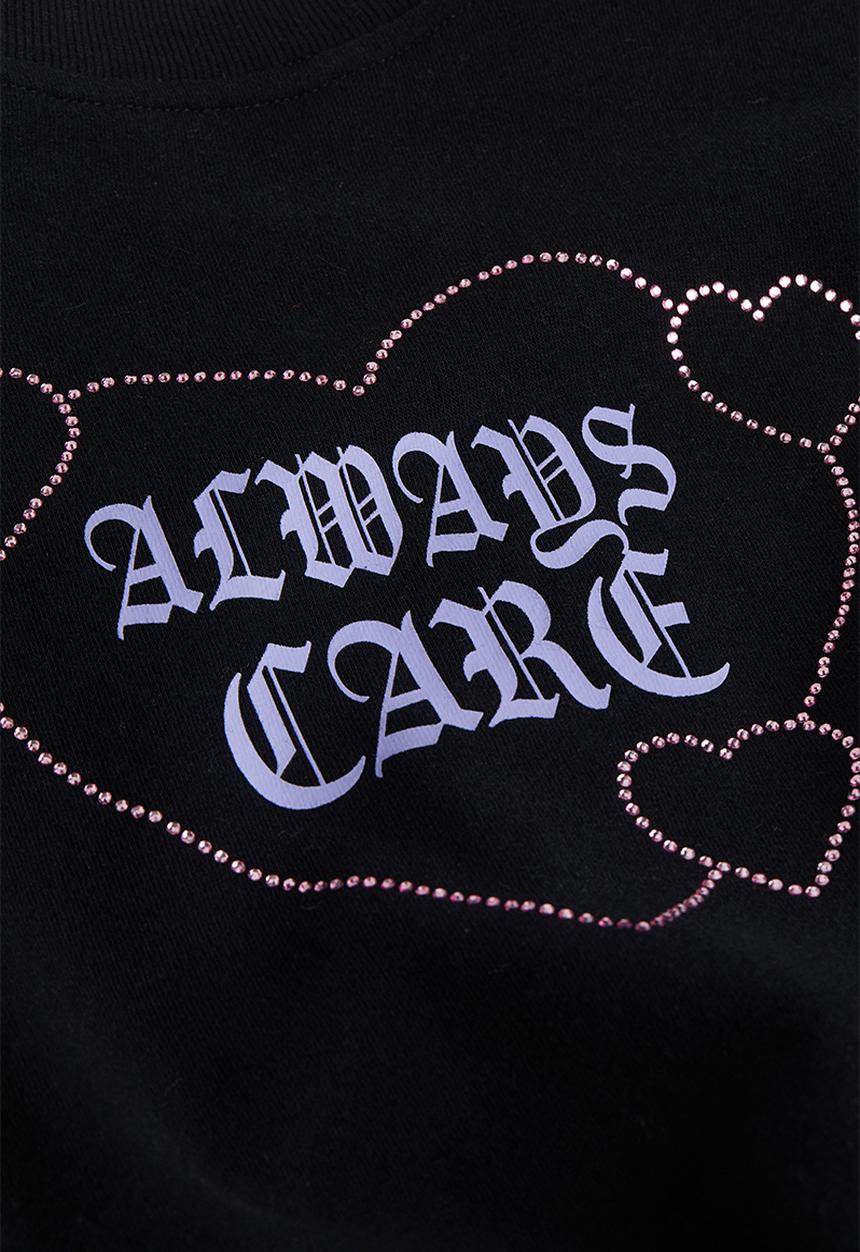 H&M - Oversized baseball jacket - black/always care