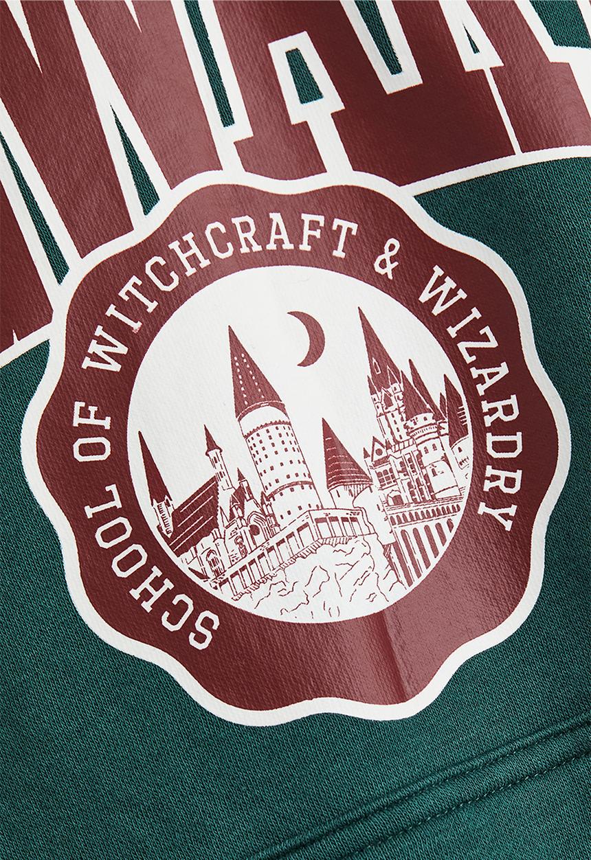 H&M - Printed hoodie - dark green/harry potter