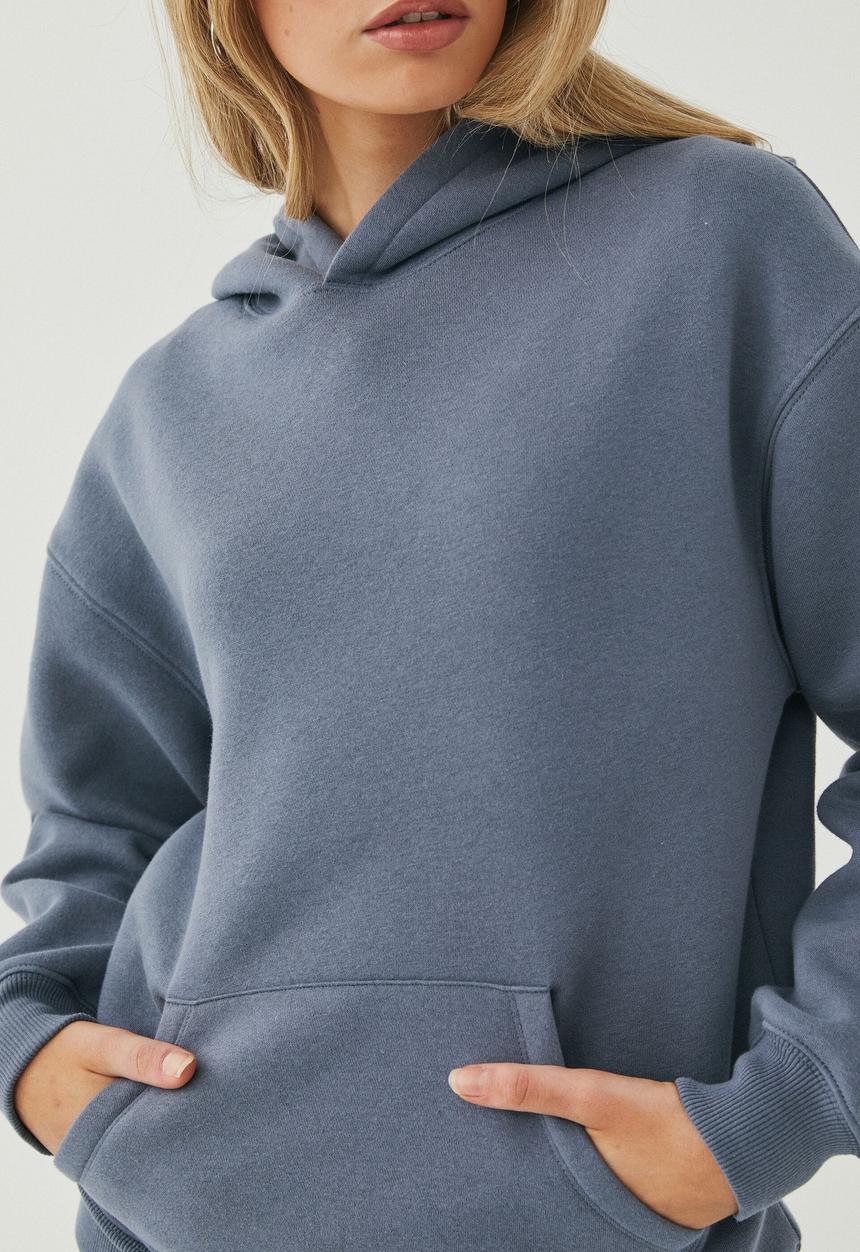 Supré  - Pip Oversized Plain Hoodie -  Silver Slate