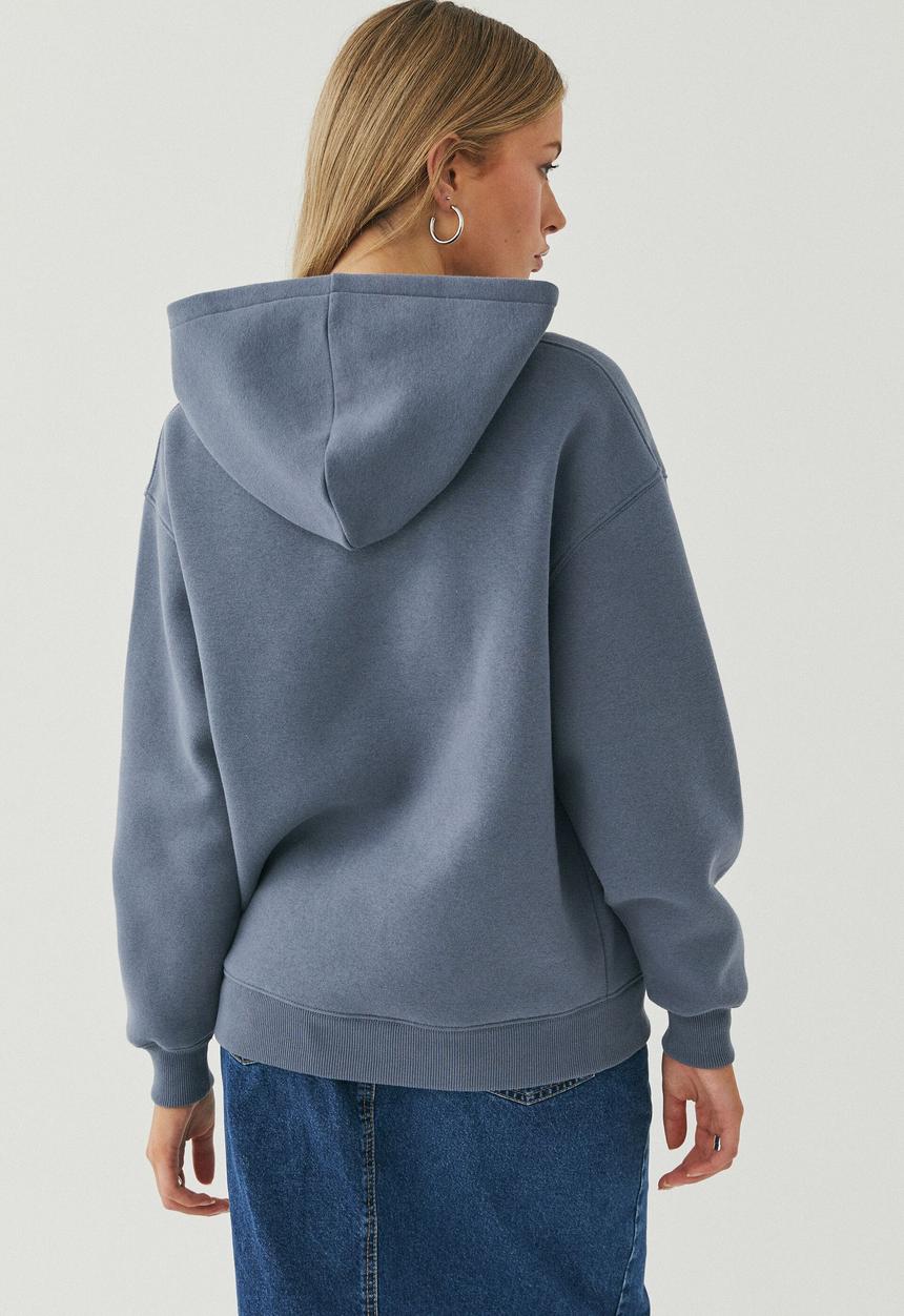 Supré  - Pip Oversized Plain Hoodie -  Silver Slate