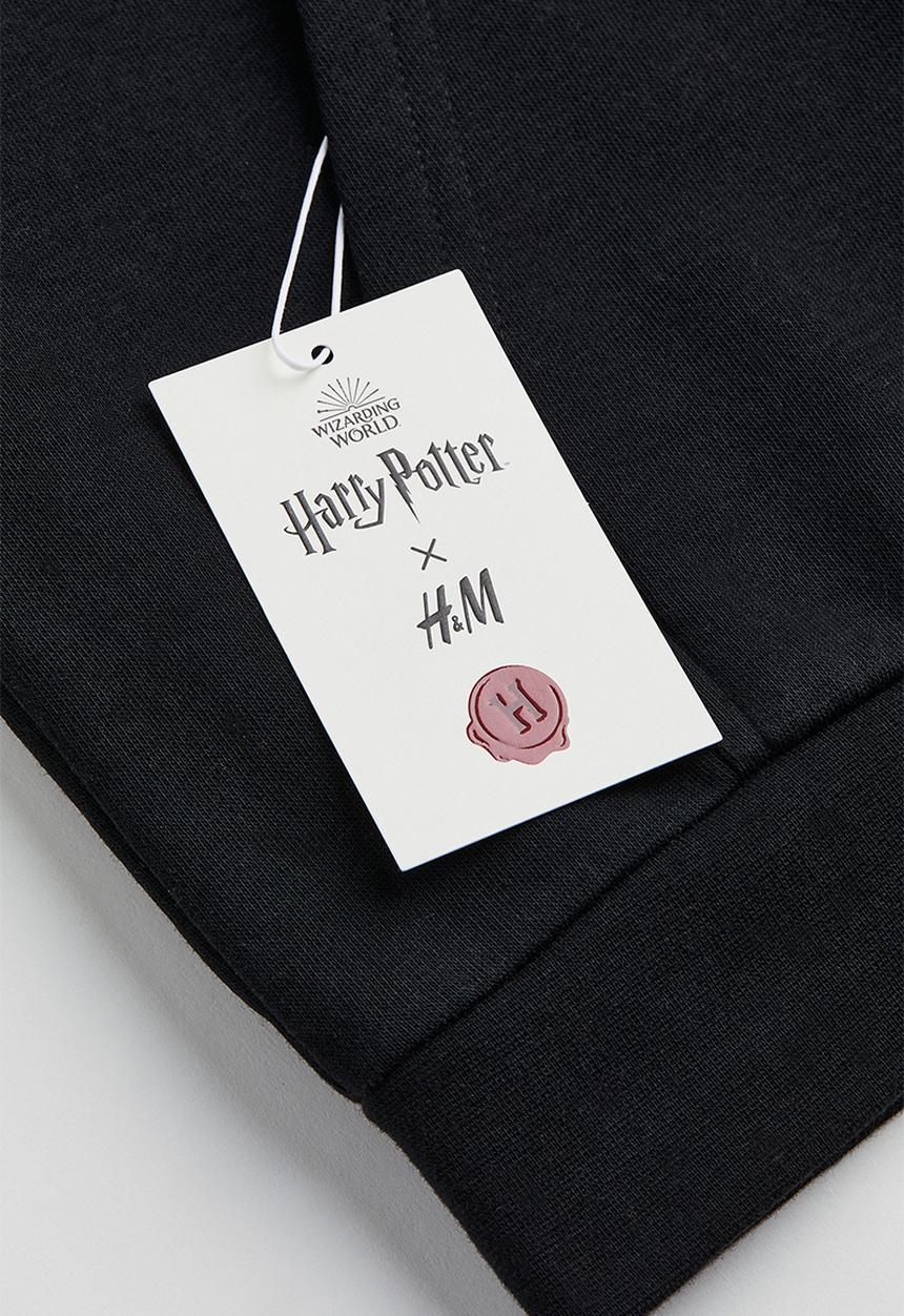 H&M - Oversized printed hoodie - dark red/harry potter