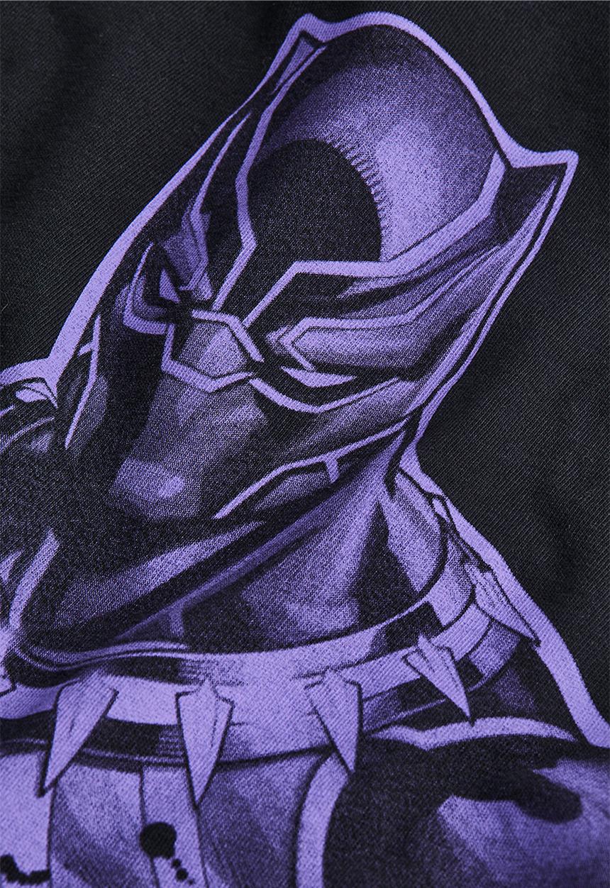 H&M - Printed jersey top - black/black panther