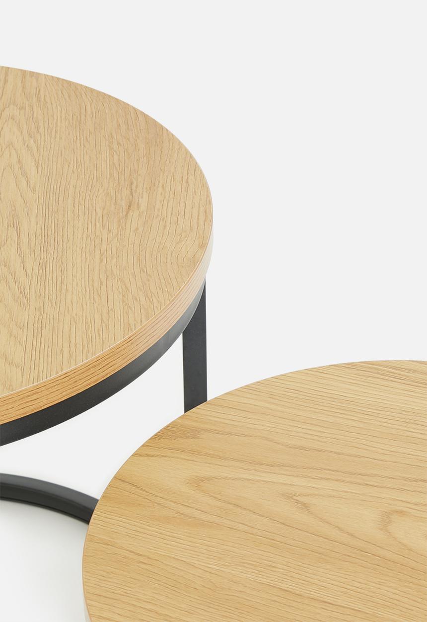 Sixth Floor - Spiro nested tables set of 2 - natural & black
