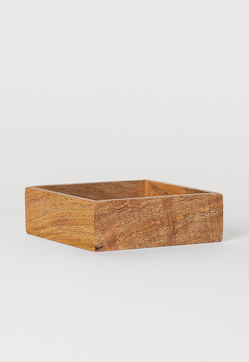 H&M - Wooden tray - beige/mango wood