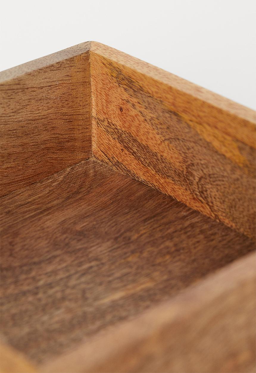 H&M - Wooden tray - beige/mango wood
