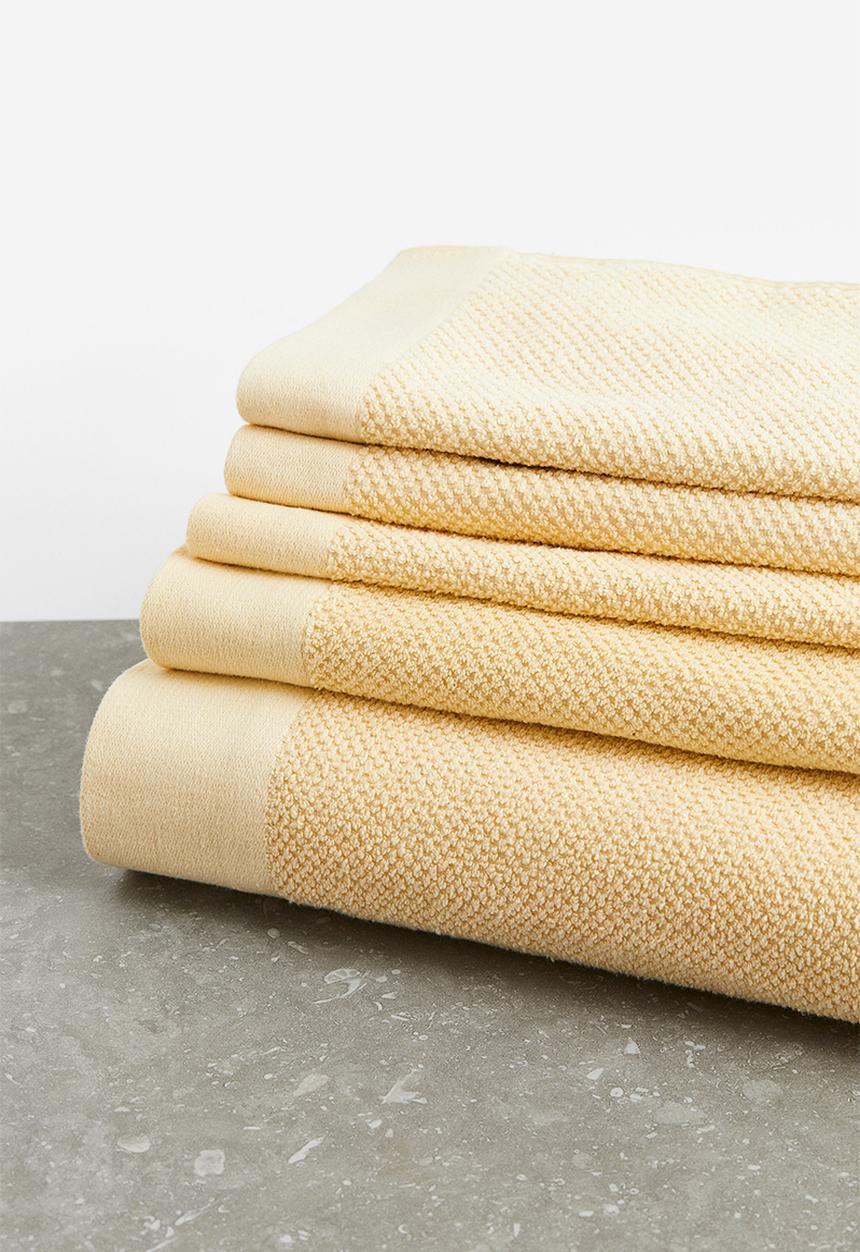 H&M - Cotton terry hand towel - light yellow