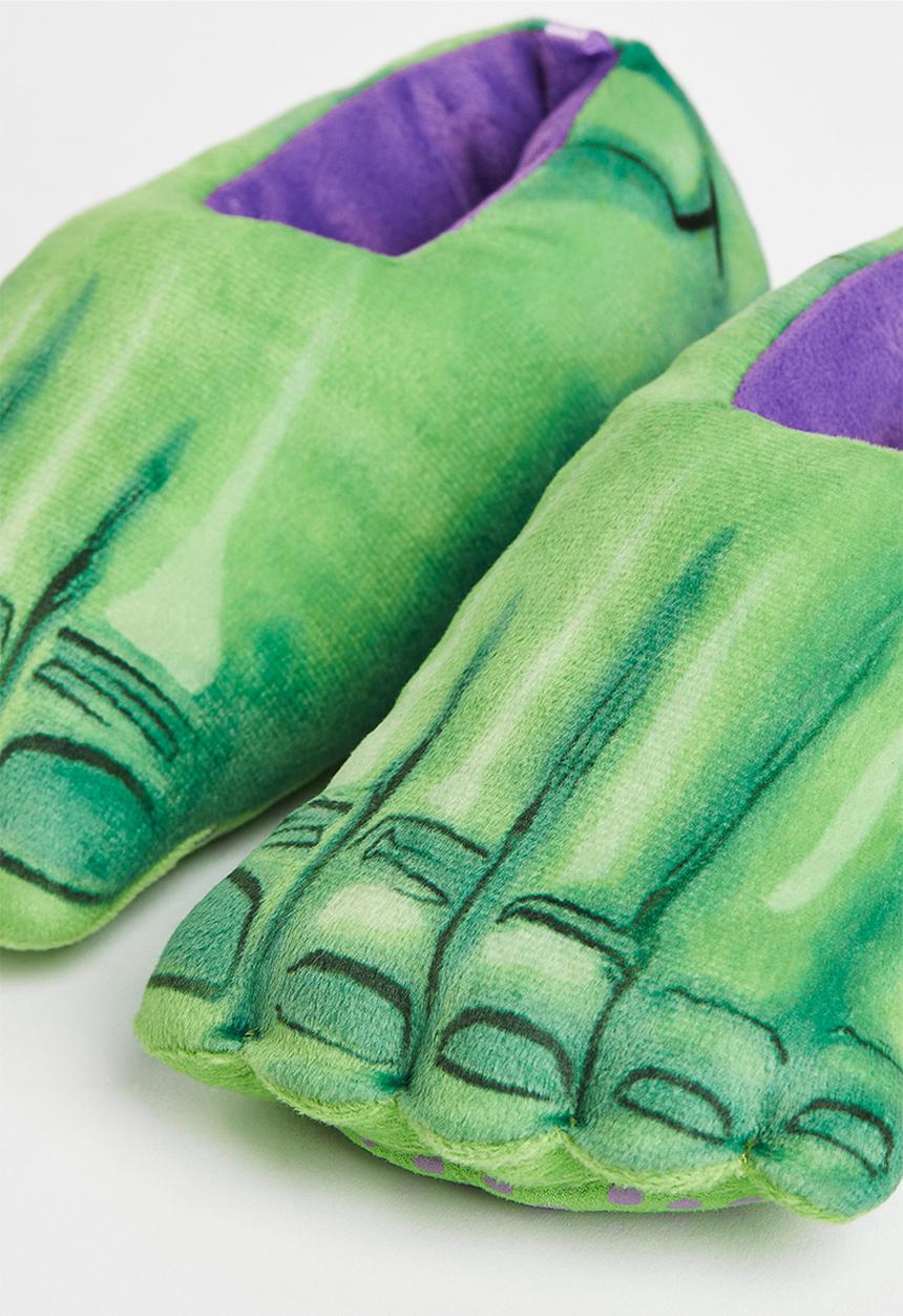 H&M - Soft slippers - green/the hulk