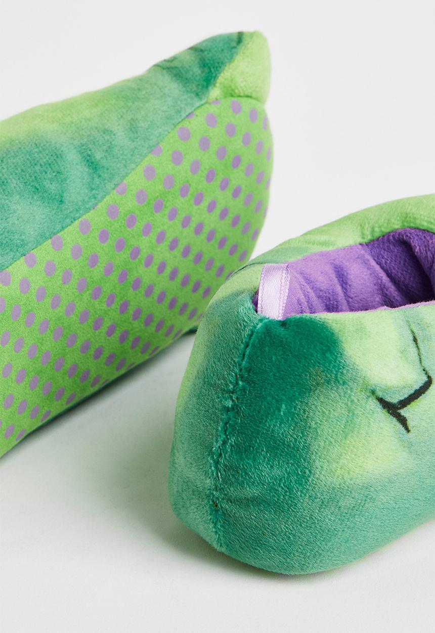 H&M - Soft slippers - green/the hulk