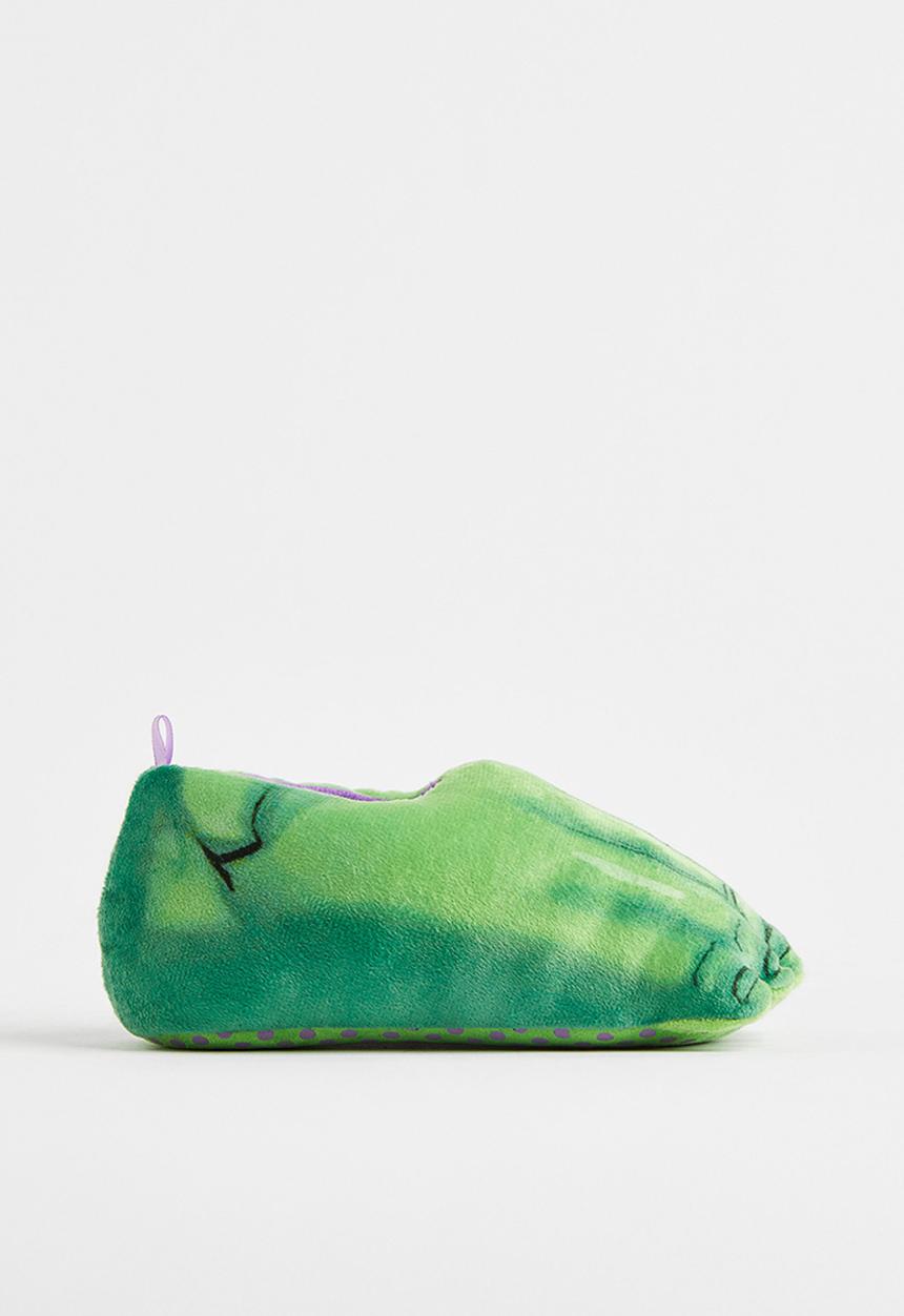 H&M - Soft slippers - green/the hulk