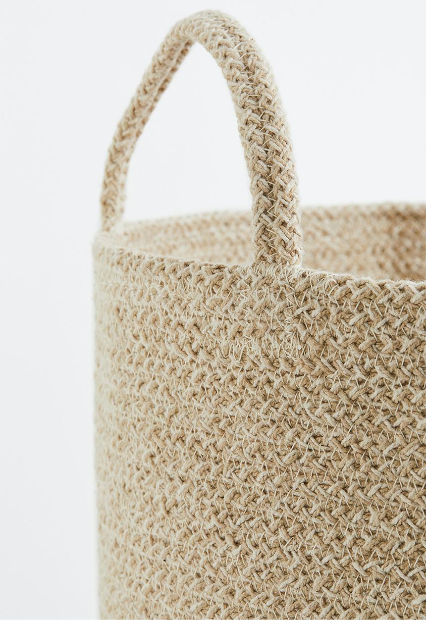 H&M - Cotton storage basket - light beige