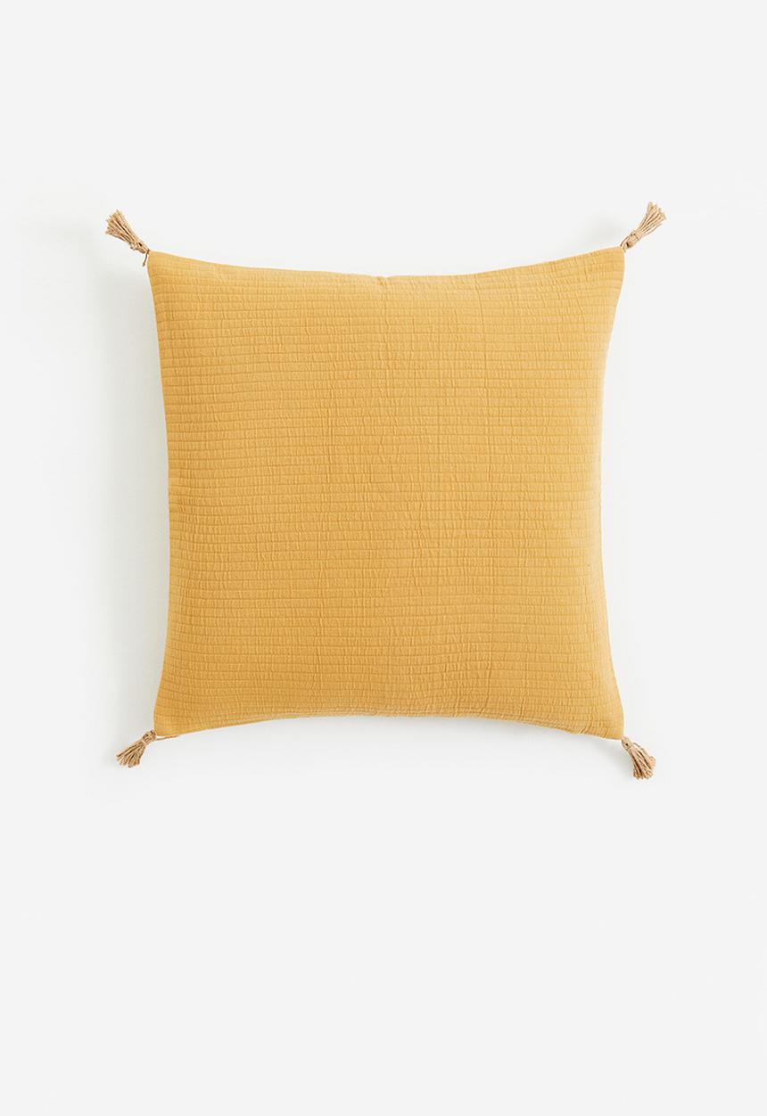 H&M - Tasselled cushion cover - yellow