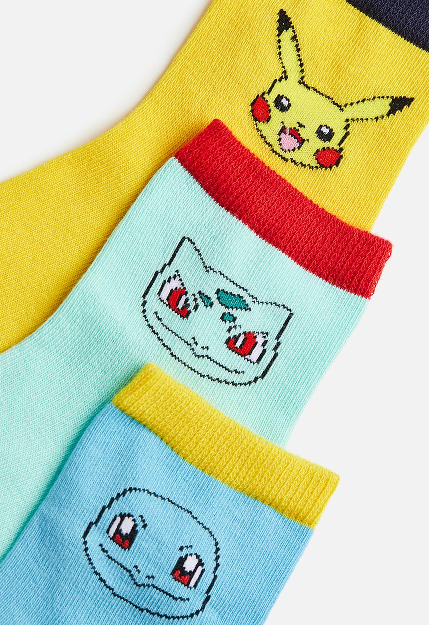 H&M - 7-pack socks - yellow/pokémon
