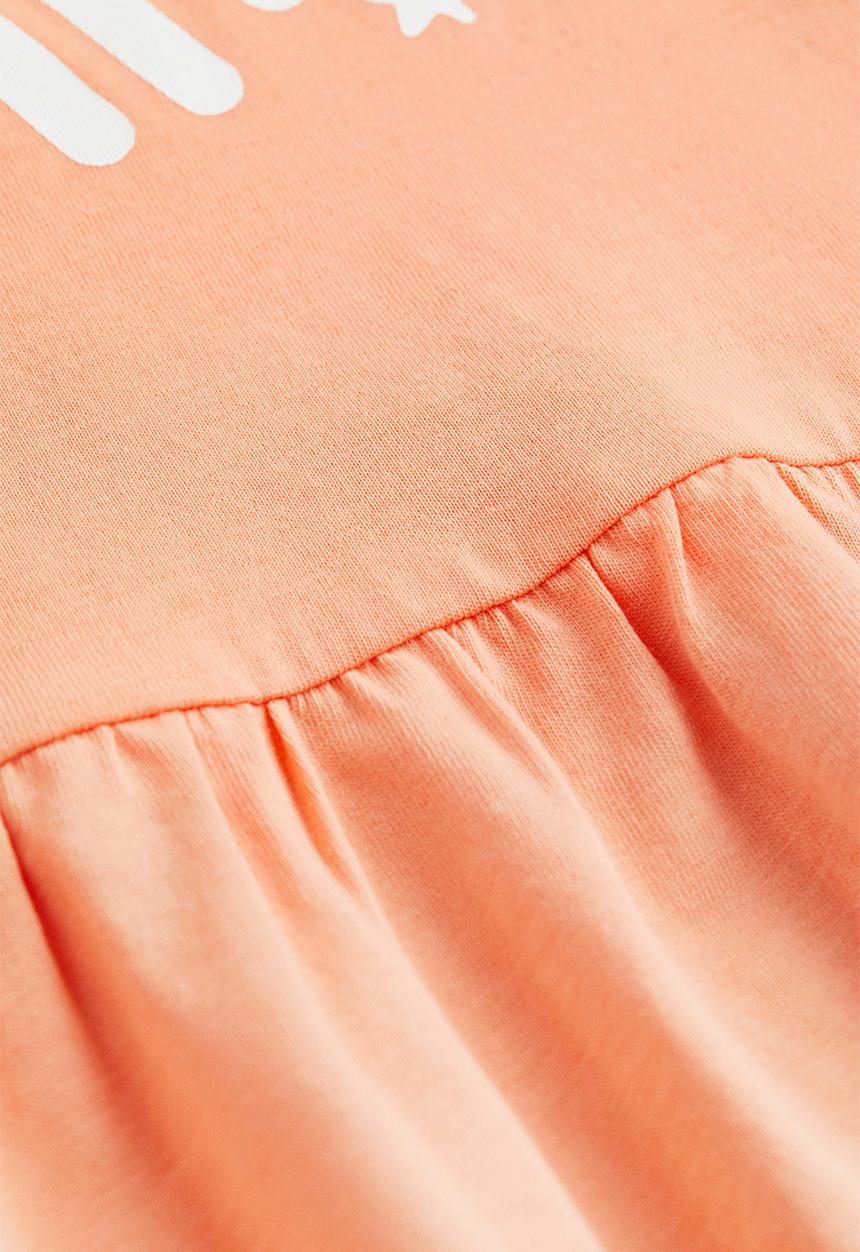 H&M - Printed dress - light orange/heart
