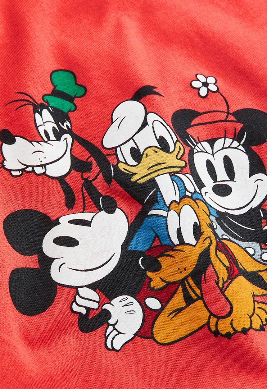 H&M - Printed t-shirt - red/mickey mouse