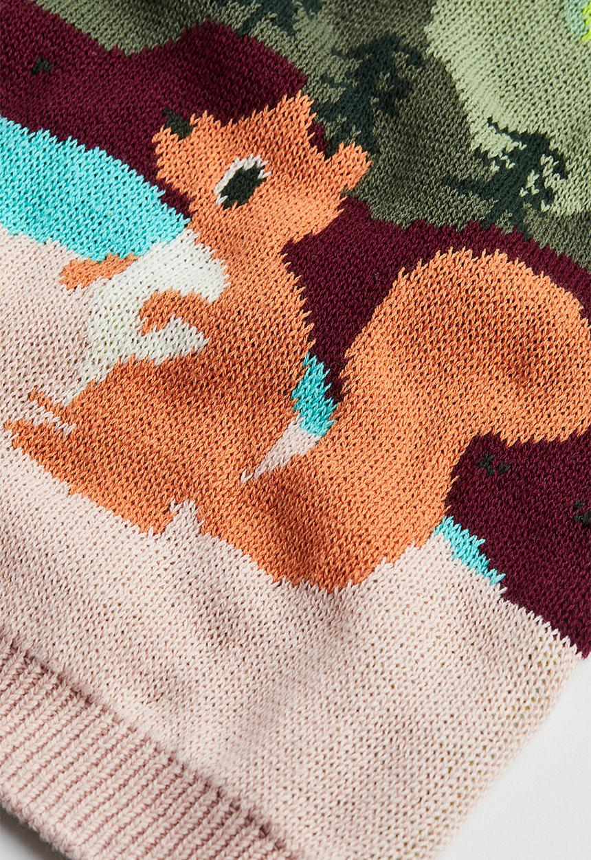 H&M - Cotton jumper - green/squirrel