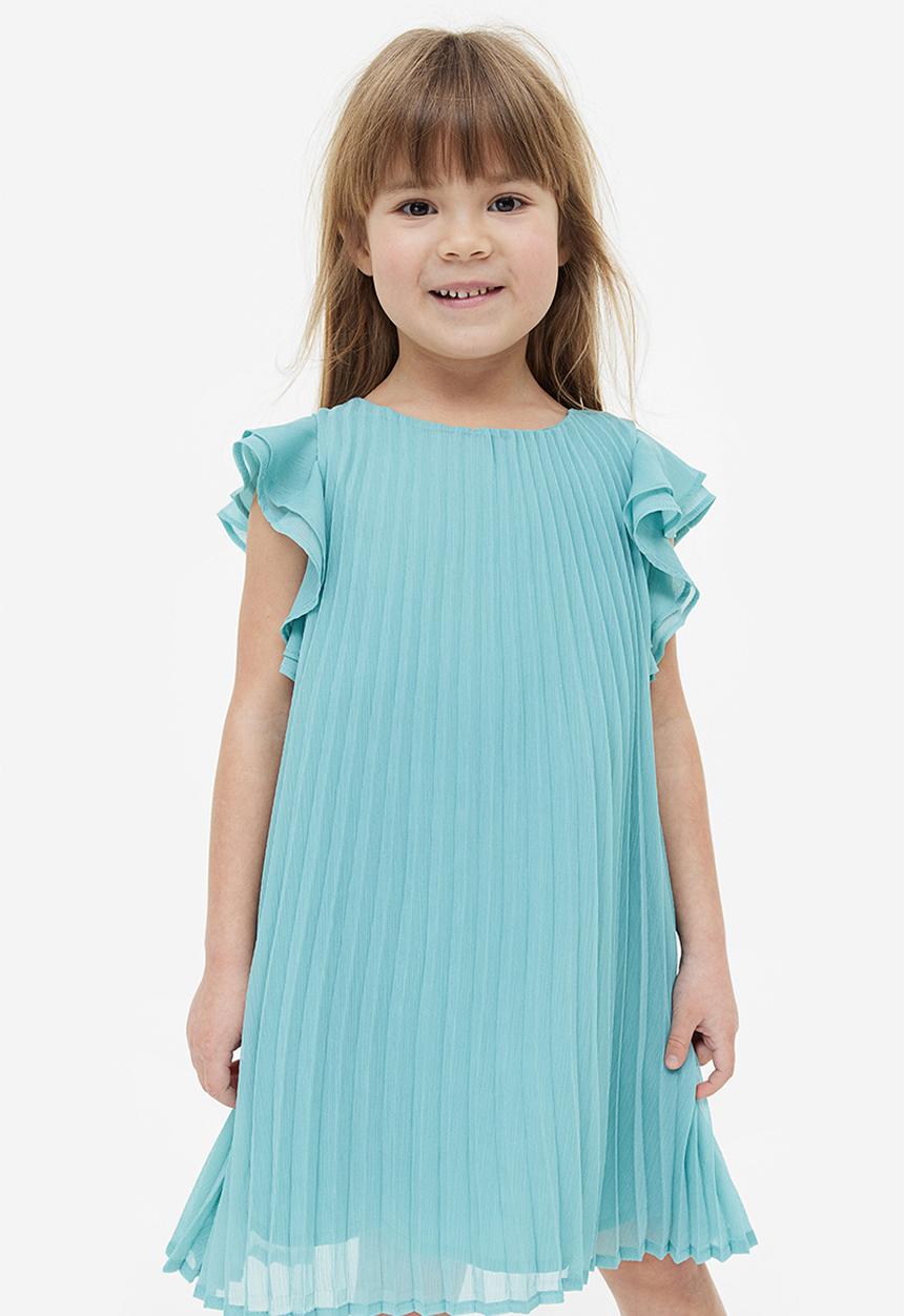 H&M - Pleated a-line dress - turquoise